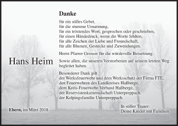 Anzeige von Hans Heim von MGO