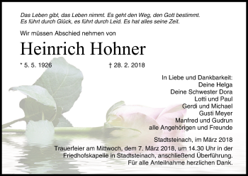 Anzeige von Heinrich Hohner von MGO