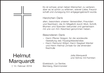 Anzeige von Helmut Marquardt von MGO