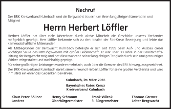 Anzeige von Herbert Löffler von MGO