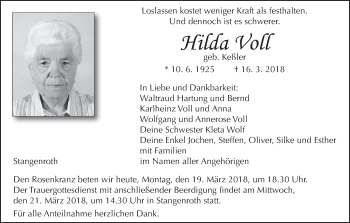 Anzeige von Hilda Voll von MGO