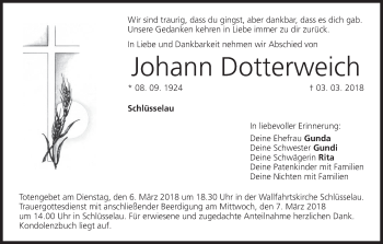 Anzeige von Johann Dotterweich von MGO