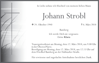 Anzeige von Johann Strobl von MGO