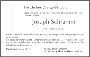 Anzeige von Joseph Schramm von MGO