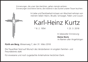 Anzeige von Karl-Heinz Kurtz von MGO