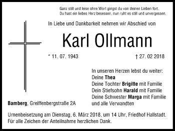 Anzeige von Karl Ollmann von MGO