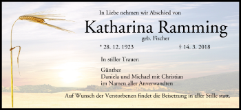 Anzeige von Katharina Ramming von MGO