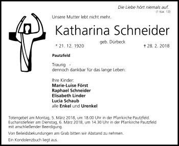 Anzeige von Katharina Schneider von MGO