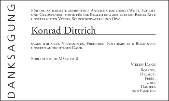 Anzeige von Konrad Dittrich von MGO