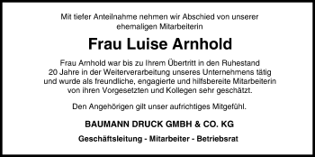 Anzeige von Luise Arnhold von MGO
