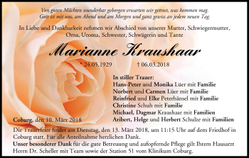 Anzeige von Marianne Kraushaar von MGO