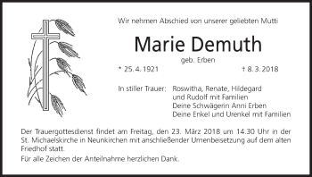 Anzeige von Marie Demuth von MGO