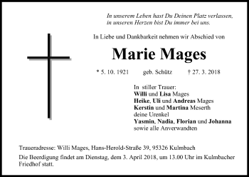 Anzeige von Marie Mages von MGO