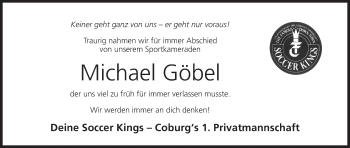 Anzeige von Michael Göbel von MGO