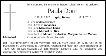 Anzeige von Paula Dorn von MGO