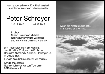 Anzeige von Peter Schreyer von MGO