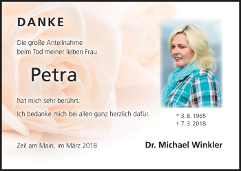 Anzeige von Petra Winkler von MGO