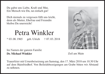 Anzeige von Petra Winkler von MGO