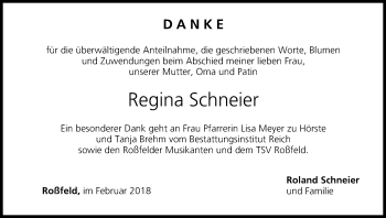 Anzeige von Regina Schneier von MGO