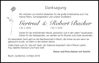 Anzeige von Robert Backer von MGO