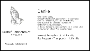 Anzeige von Rudolf Behrschmidt von MGO