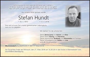 Anzeige von Stefan Hundt von MGO