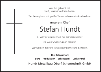 Anzeige von Stefan Hundt von MGO
