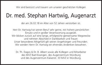 Anzeige von Stephan Hartwig von MGO