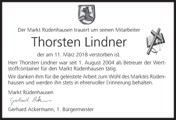 Anzeige von Thorsten Lindner von MGO