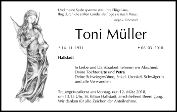 Anzeige von Toni Müller von MGO