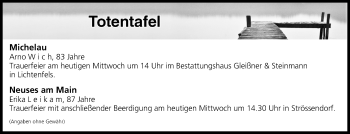 Anzeige von Totentafel vom 07.03.2018 von MGO