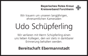 Anzeige von Udo Schüpferling von MGO