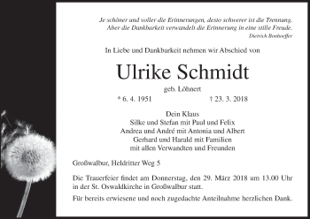 Anzeige von Ulrike Schmidt von MGO