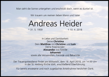 Anzeige von Andreas Heider von MGO