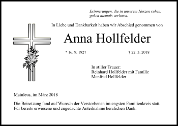 Anzeige von Anna Hollfelder von MGO