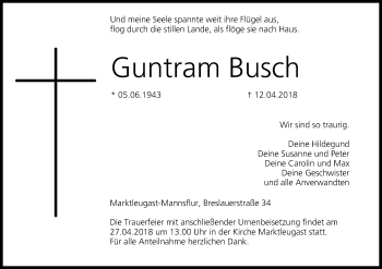 Anzeige von Guntram Busch von MGO