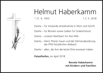 Anzeige von Helmut Haberkamm von MGO
