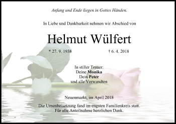 Anzeige von Helmut Wülfert von MGO