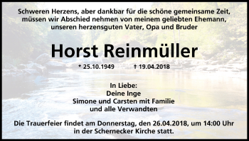 Anzeige von Horst Reinmüller von MGO