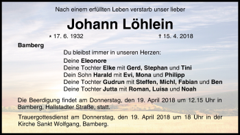 Anzeige von Johann Löhlein von MGO