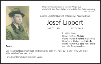 Anzeige von Josef Lippert von MGO