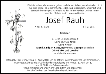Anzeige von Josef Rauh von MGO