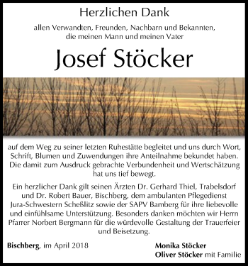 Anzeige von Josef Stöcker von MGO