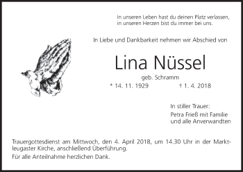 Anzeige von Lina Nüssel von MGO