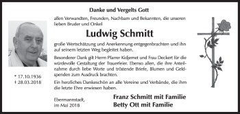 Anzeige von Ludwig Schmitt von MGO