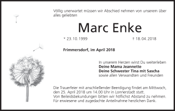 Anzeige von Marc Enke von MGO