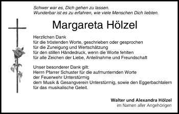 Anzeige von Margareta Hölzel von MGO