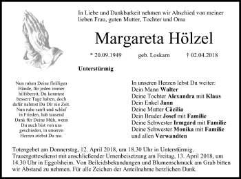 Anzeige von Margareta Hölzel von MGO