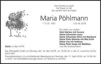 Anzeige von Maria Pöhlmann von MGO