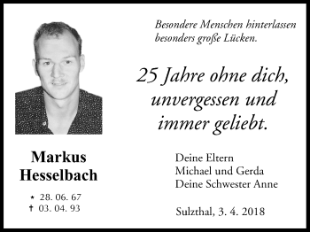 Anzeige von Markus Heselbach von MGO